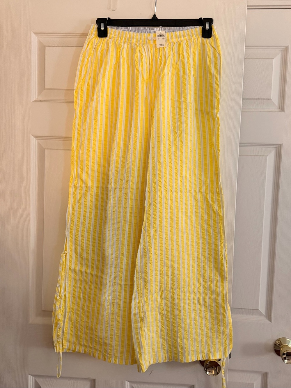 aerie Yellow and White Stripe Pull-On Pants